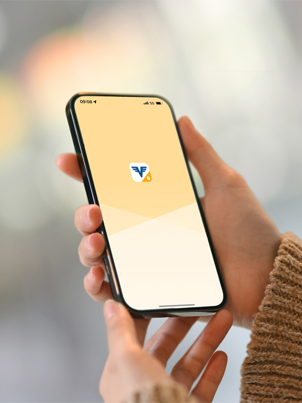 Startbildschirm der ID-App auf einem Smartphone.